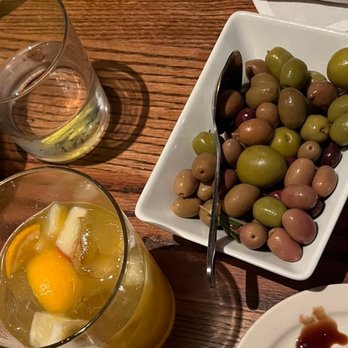 Cafe Ba-Ba-Reeba! - Mango Sangria and olives - Spanish Near Me - Chicago, Illinois