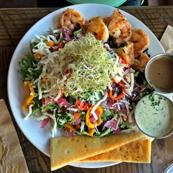 Barleymash - House salad with spicy shrimp added. Exceptional! - Sports Bars Near Me - San Diego, California