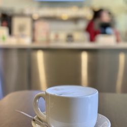 English Breakfast & steamed milk