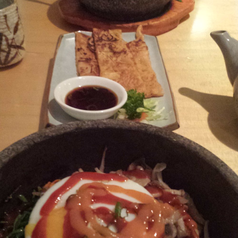 Bibimbap  - Mushroom bi bim bap, beef bulgogi and kimchi pancake. - Korean Near Me - London, XGL