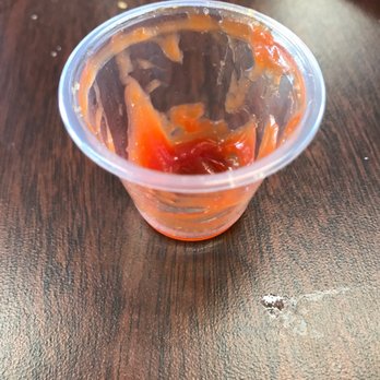 Wendy's - Almost empty container of ketchup - Fast Food Near Me - Gillette, Wyoming Wendy's - Almost empty container of ketchup - Fast Food Near Me - Gillette, Wyoming