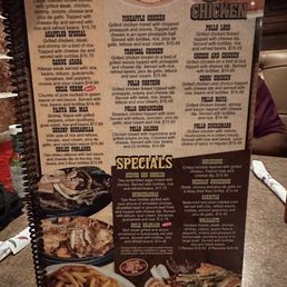 a menu for a mexican restaurant a menu for a mexican restaurant