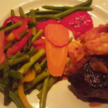 The Keg Steakhouse + Bar - Bramalea - Tonight's special: 8 oz. top sirloin with a cajun shrimp medley and I got mixed vegetables with it. - Seafood Near Me - Brampton, Ontario