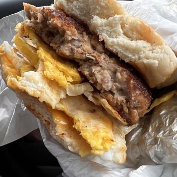 Fiddler’s on the Green - Sausage, egg & cheese on English muffin - Bakeries Near Me - Highgate Center, Vermont Fiddler’s on the Green - Sausage, egg & cheese on English muffin - Bakeries Near Me - Highgate Center, Vermont