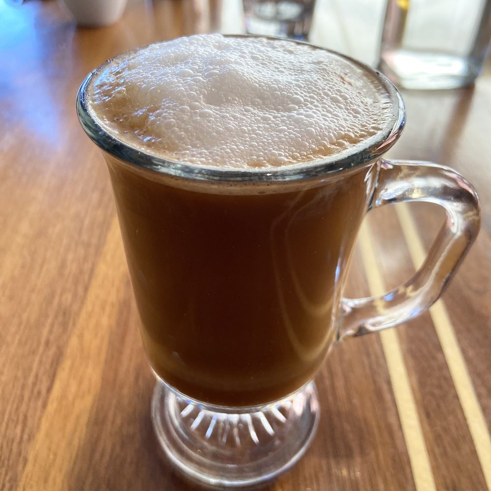 Spoke & Steele - Espresso with coconut milk - American Near Me - Indianapolis, Indiana Spoke & Steele - Espresso with coconut milk - American Near Me - Indianapolis, Indiana