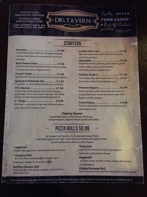 Menu photo 6 DB's Tavern Charlotte, NC