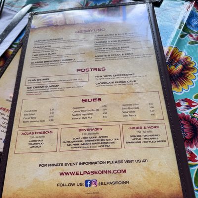 Menu photo 4 El Paseo Inn Los Angeles, CA Menu photo 4 El Paseo Inn Los Angeles, CA