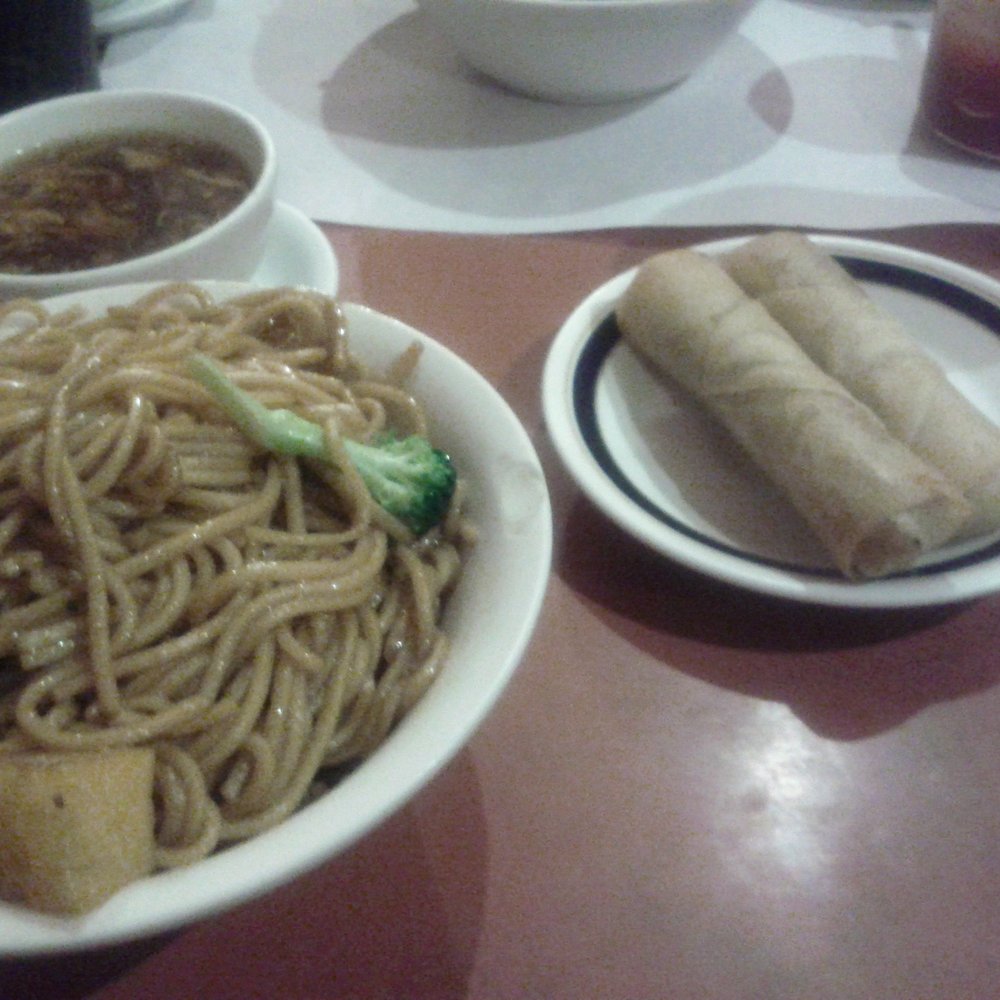 Mad Wolf Mongolian Barbecue - 6.99 make your own bowl  and ordered two eggrolls, came with a small soup as well. - Mongolian Near Me - Fullerton, California