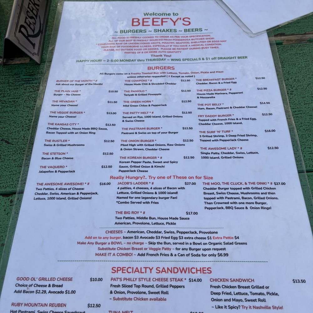 Beefy's - Great Burger Selection - Diners Near Me - Reno, Nevada Beefy's - Great Burger Selection - Diners Near Me - Reno, Nevada