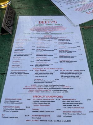 Menu photo 7 Beefy's Reno, NV