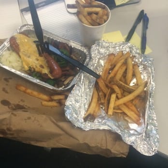 Five Guys - Hot dog in a bowl! - Burgers Near Me - Burlingame, California Five Guys - Hot dog in a bowl! - Burgers Near Me - Burlingame, California