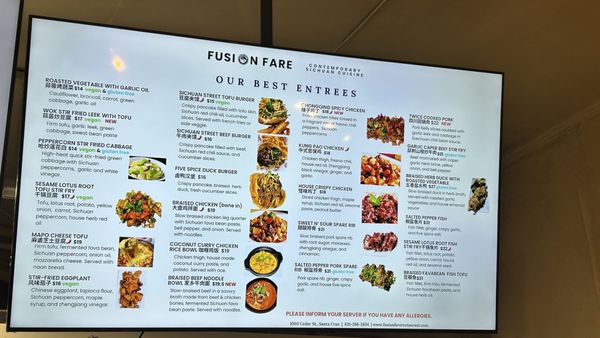 Menu photo 3 Fusion Fare Restaurant Santa Cruz, CA