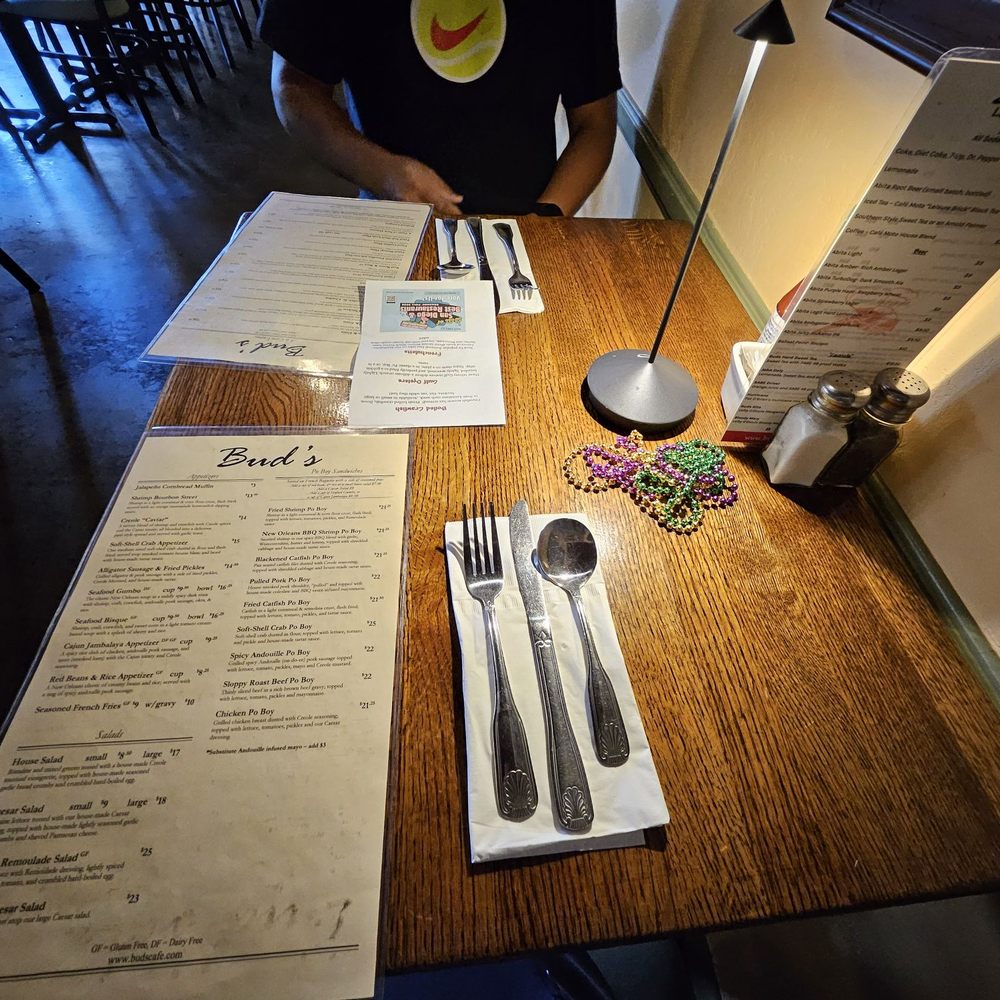 Bud's Louisiana Cafe - Table setting - Cajun/Creole Near Me - San Diego, California Bud's Louisiana Cafe - Table setting - Cajun/Creole Near Me - San Diego, California