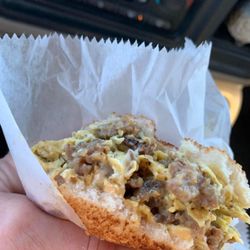 Oli And Eli’s Grill - Most famous Hobo Egg sausage and cheese all together
