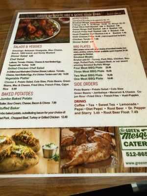 Menu photo 3 The Green Mesquite BBQ & More Austin, TX Menu photo 3 The Green Mesquite BBQ & More Austin, TX