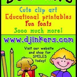 DJ Inkers - Cute clip art, educational printables, fun fonts & so much more!