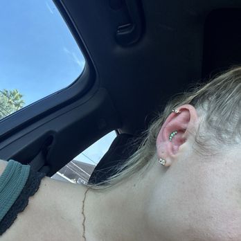101 Piercing - Conch piercing with opal jewelry - Piercing Near Me - Encinitas, California