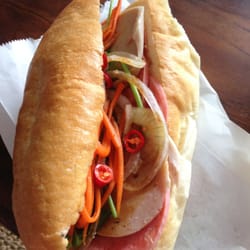 Pork roll with fresh chillies.