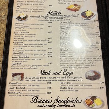 Briana’s Pancake House - Menu - Breakfast & Brunch Near Me - East Dundee, Illinois Briana’s Pancake House - Menu - Breakfast & Brunch Near Me - East Dundee, Illinois