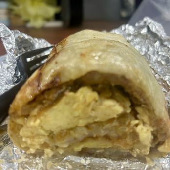 Egg Happiness - Spicy pork and egg burrito with extra meat - Korean Near Me - Dublin, California Egg Happiness - Spicy pork and egg burrito with extra meat - Korean Near Me - Dublin, California