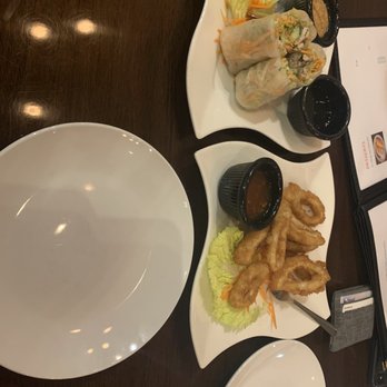 Chillicious Thai - A14. Fried Calamari A2. Crispy chicken Spring Rolls - Thai Near Me - Flower Mound, Texas