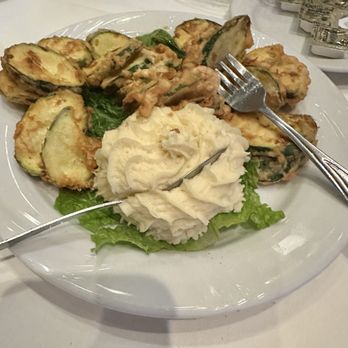 Mykonos Greek Restaurant - Kolokythakia with Skordalia Appetizer - Greek Near Me - Niles, Illinois Mykonos Greek Restaurant - Kolokythakia with Skordalia Appetizer - Greek Near Me - Niles, Illinois