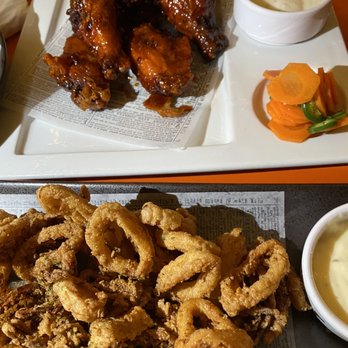 The Sweet Sap - Calamari and citrus gochujang wings - New American Near Me - Flushing, New York The Sweet Sap - Calamari and citrus gochujang wings - New American Near Me - Flushing, New York