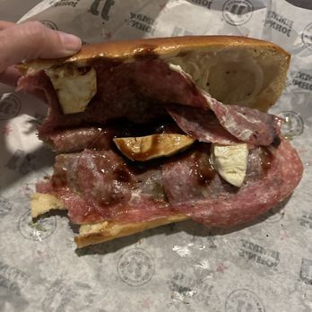 Jimmy John's - New Caprese Salami Pesto is a HUGE bust and disappointment. Mainly bread and just looks unappetizing..... waste of money - Sandwiches Near Me - Montrose, Colorado Jimmy John's - New Caprese Salami Pesto is a HUGE bust and disappointment. Mainly bread and just looks unappetizing..... waste of money - Sandwiches Near Me - Montrose, Colorado