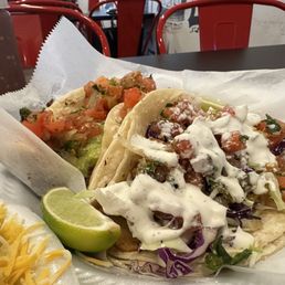 Fish and Asada Tacos