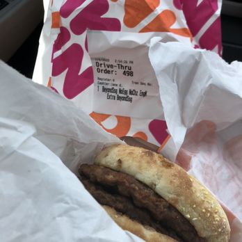 Dunkin' -  a sausage sandwich in a wrapper - Coffee & Tea Near Me - Locust Grove, Georgia