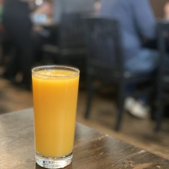 Hazel's Ristorante - Large fresh-squeezed grapefruit/orange mix juice ($6) - Breakfast & Brunch Near Me - North York, Ontario Hazel's Ristorante - Large fresh-squeezed grapefruit/orange mix juice ($6) - Breakfast & Brunch Near Me - North York, Ontario