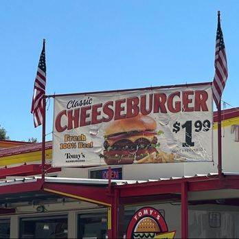 Tomy's Hamburgers - $1.99 Cheeseburger sign - Burgers Near Me - Garden Grove, California Tomy's Hamburgers - $1.99 Cheeseburger sign - Burgers Near Me - Garden Grove, California