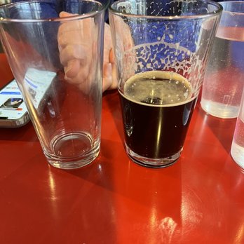 Cully Central - Bauman's Cider and a stout. - Beer Gardens Near Me - Portland, Oregon