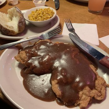 Texas Roadhouse - Country Fried Chicken with buttered corn and baked potato - Barbeque Near Me - Rosenberg, Texas Texas Roadhouse - Country Fried Chicken with buttered corn and baked potato - Barbeque Near Me - Rosenberg, Texas