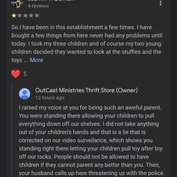 OutCast Ministries Thrift Store - This was what I got back from the owner himself after making the post on Google!