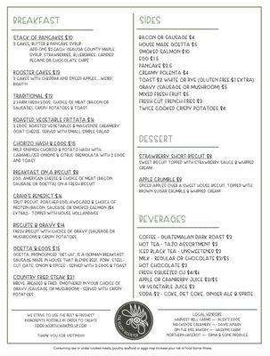 Menu photo 2 The Sleepy Rooster Chagrin Falls, OH Menu photo 2 The Sleepy Rooster Chagrin Falls, OH