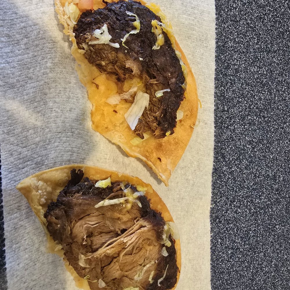 Burnt and dry shredded beef. Burnt and dry shredded beef.
