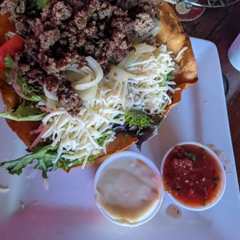 Red Rooster IceHouse - Taco salad with beef. - American Near Me - Hawkins, Texas Red Rooster IceHouse - Taco salad with beef. - American Near Me - Hawkins, Texas