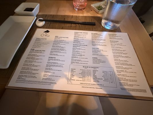 Menu photo 5 O-Ku Tampa, FL Menu photo 5 O-Ku Tampa, FL