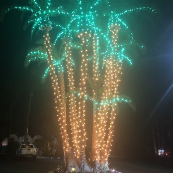 Bahia Resort Hotel - Lighted palms - San Diego, CA