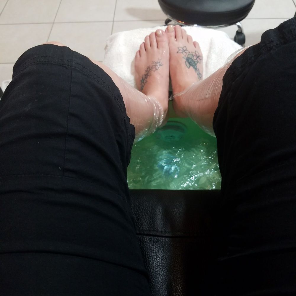 Serenity Nail Spa - Relaxing in the massaging Pedicure chair. - Nail Salons Near Me - Centennial, Colorado