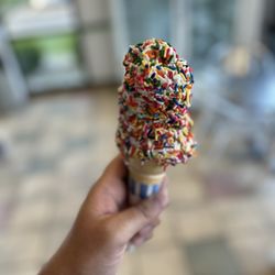 The Original Rich’s Ice Cream - Vanilla with rainbow sprinkles