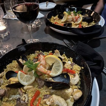 Costa Brava Bistro - The entree seafood paella is so flavorful every bite is delectable! - Spanish Near Me - Bellaire, Texas