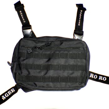 Elevate Embroidery - Embroidery done on the straps of a chest bag - Customized Merchandise Near Me Elevate Embroidery - Embroidery done on the straps of a chest bag - Customized Merchandise Near Me