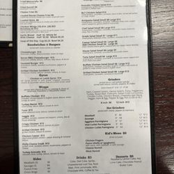 Ellington Pizza Restaurant - Menu