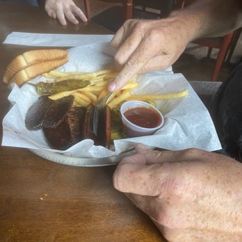 Rooster's Roadhouse - Single Meat BBQ Plate - Sausage & Fries - Barbeque Near Me - Decatur, Texas Rooster's Roadhouse - Single Meat BBQ Plate - Sausage & Fries - Barbeque Near Me - Decatur, Texas