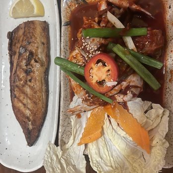 Jang Dok Dae - Grill Mackerel and Spicy Marinated Crab & Bean Paste Stew - Korean Near Me - Duluth, Georgia Jang Dok Dae - Grill Mackerel and Spicy Marinated Crab & Bean Paste Stew - Korean Near Me - Duluth, Georgia