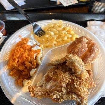 Bishop's Meat and Three - Fried Chicken,Mac & Cheese and sweet carrots Casserole - Southern Near Me - Franklin, Tennessee