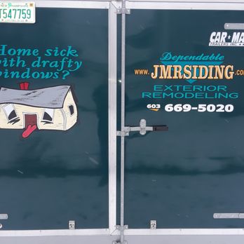 Dependable JMR Siding - the back of a trailer - General Contractors Near Me - Manchester, New Hampshire Dependable JMR Siding - the back of a trailer - General Contractors Near Me - Manchester, New Hampshire