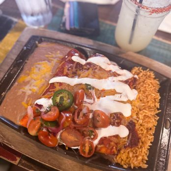 Nacho Daddy - Chicken Enchiladas w/ Red Sauce - New American Near Me - Las Vegas, Nevada